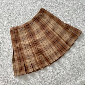 Aritzia Wilfred Plaid Pleated Mini Skirt